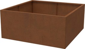 Vyvýšený cortenový záhradný záhon BestBerg BBGR-430CT / 430 l / 100 x 100 x 43 cm / corten