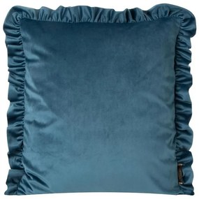Obliečka na vankúš Velvet 45x45 modrá/volán 387645