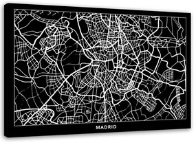 Obraz na plátně Mapa Madridu - 120x80 cm