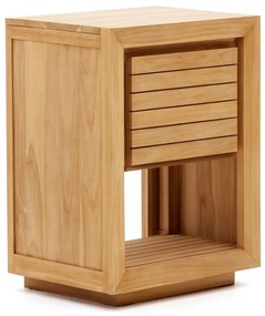 Nízka skrinka pod umývadlo z teakového dreva v prírodnej farbe 60x80 cm Saula – Kave Home