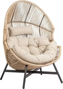 MI Ratanové kreslo HOLAND béž (LM)