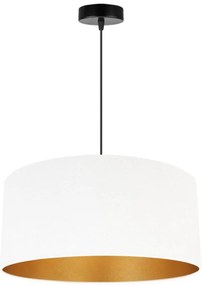 Závesné svietidlo Mediolan, 1x biele/zlaté textilné tienidlo, (výber z 2 farieb konštrukcie), (fi 44cm)