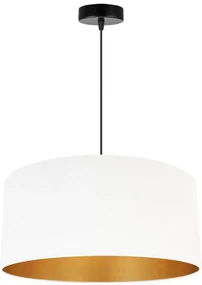 Závesné svietidlo Mediolan, 1x biele/zlaté textilné tienidlo, (výber z 2 farieb konštrukcie), (fi 44cm)