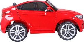 Ramiz BMW X6M XXL pre 2 deti Červené SUV + Pilot + Eco koža