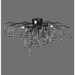 Paul Neuhaus 8090-18 - Prisadený luster ICICLE 4xG9/40W/230V 30x60 cm čierna