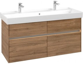 VILLEROY &amp; BOCH Collaro závesná skrinka pod umývadlo, 4 zásuvky, s LED osvetlením, 1154 x 444 x 546 mm, Oak Kansas, C012B0RH