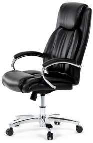 Autronic BONTEC Kancelárske kreslo, hojdací mechanizmus, čierna ekokoža, KA-F1385 BK Farba: Čierna