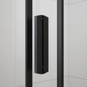 Polysan Polysan, EASY BLACK štvrťkruhová sprchová zástena 900x800mm, L/R, čire sklo, EL2815B