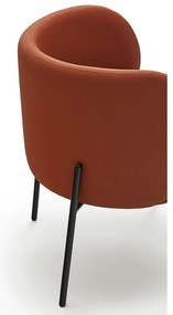 Oranžové kreslo z imitácie kože Mogi - Teulat