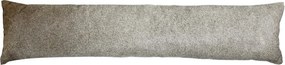 Šedý kožený dlhý vankúš z hovädzej kože Cow grey - 90*20*10cm