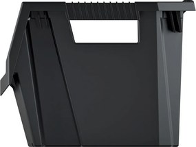 Prosperplast Dielenský úložný box HEAVY DUTY, S VEKOM, čierny 40x38x28 cm, L