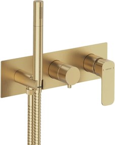 Podomietková sprchová batéria v zlatej farbe (3 výstupy) Spy – Sapho