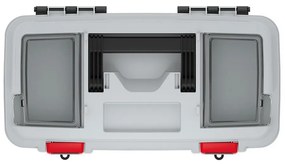Kufor na náradie 47 × 25,6 × 23,8 cm, s organizérmi, sivá