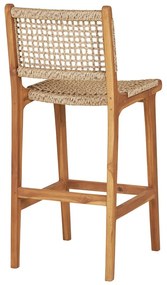 Barová stolička z teakového dreva v prírodnej farbe (výška sedadla 60 cm) Derby – House Nordic