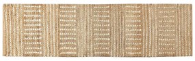 Jutový koberec 80 x 300 cm béžový KAMBERLI Beliani