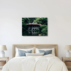 Sklenený obraz z japonskej národnej záhrady (70x50 cm)