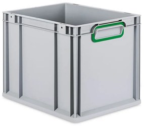 Sada 4 kusov - Eurobox Next Gen 2.0 - Stohovateľná nádoba s uzavretými rukoväťami - Zelená - 400 x 300 x 320 mm