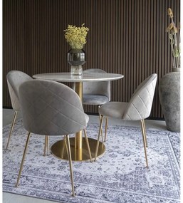 Okrúhly jedálenský stôl s doskou v dekore mramoru ø 90 cm Bolzano – House Nordic