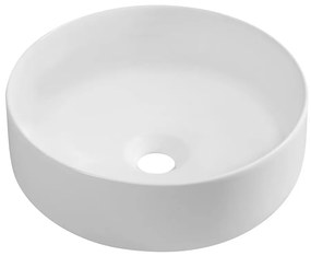 Isvea, INFINITY ROUND keramické umývadlo na dosku, priemer 36x12 cm, matná biela, 10NF65036-2L