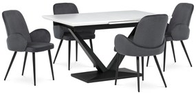 Autronic - Židle jidelní, šedá látka, černá kovová noha - DCL-X7129 GREY2 VÝPRODEJ
