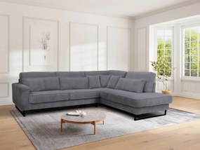 XXXLutz ROHOVÁ SEDAČKA, textil, kompozitné drevo, tmavosivá MID.YOU - Sedačky - 000694010010