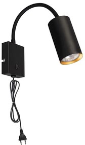 Brilagi - Flexibilná nástenná lampa SELE 1xGU10/30W/230V čierna/zlatá
