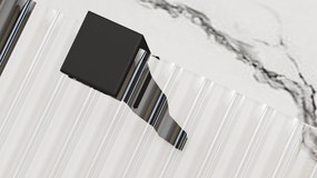 Rea Aero Intimo, sprchová zástena 120x200 cm, 8mm číre sklo, čierny profil, REA-K4121