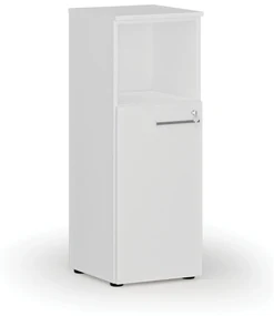 Kombinovaná kancelárska skriňa PRIMO WHITE, 1087 x 400 x 420 mm, biela