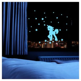 Svietiaca samolepka Fanastick Unicorn With Stars