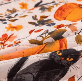 Prehoz na posteľ CATS AND PUMPKINS, farebný Rozmer: 170 x 210 cm