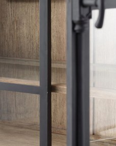 Kredenc Gordes 110 x 46 x 230 old black &amp; natural