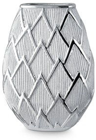 KERAMICKÁ VÁZA SAELA 20X10X26 CM STRIEBORNÁ