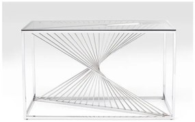Laser silver/clear glass konzolový stolík 120x40