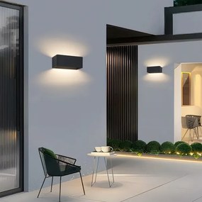 Brilagi - LED vonkajšie nástenné svietidlo DONNANI LED/7W/230V 20 cm čierne IP44