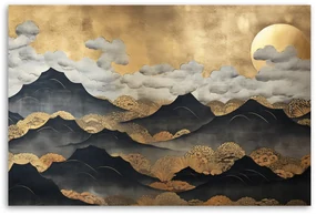 Gario Obraz na plátne Japonská zlatá horská krajina Rozmery: 120 x 80 cm