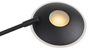 Moderná stojaca lampa čierna vrátane LED s čítacím ramenom - Ibiza