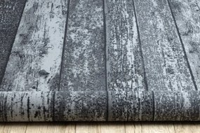 Protišmykový metrážny koberec WOOD drevo, dosky - sivý