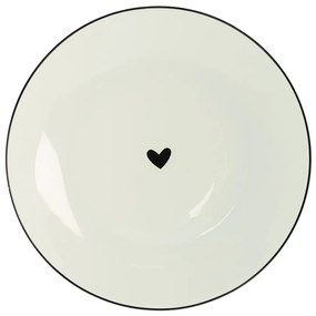 Porcelánový dezertný tanierik so srdiečkom Love Birds - Ø 20*2 cm