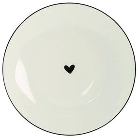Porcelánový dezertný tanierik so srdiečkom Love Birds - Ø 20*2 cm
