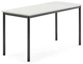 Stôl SONITUS, 1400x600x720 mm, HPL - biela, antracit