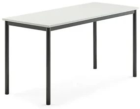 Stôl SONITUS, 1400x600x720 mm, HPL - biela, antracit
