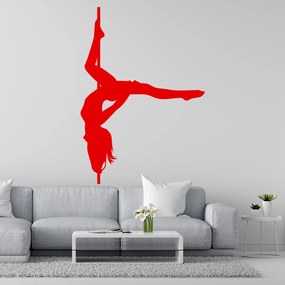 Veselá Stena Samolepka na stenu na stenu Pole dance Farba: černá