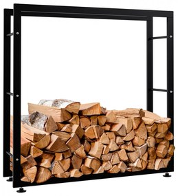 Stojan na drevo Keri V2 25x100x100, čierna