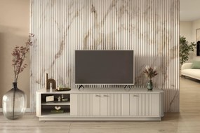 TV stolík Vesper 187 cm 3D - kašmír / zlaté úchyty