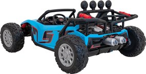 Ramiz Detská pretekárska bugina na batérie 5 Modrá + motory 2x200W + diaľkové ovládanie + zvuková LED dióda + pomalý štart