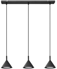 Luster na lanku ETNA 3xGX53/10W/230V čierna