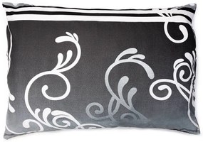 XPOSE® Bavlnená obliečka na vankúš EMANUELA DUO - čierna/sivá 70x90 cm