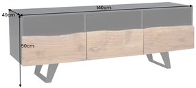 Dizajnový TV stolík Maalik 140 cm akácia