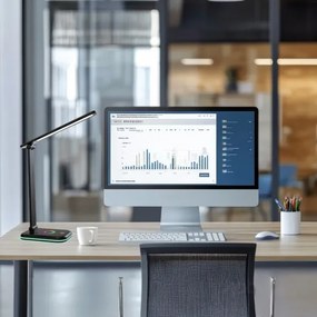 LED RGBW Stmievateľná stolná lampa NOBLITE LED/7W/5V 3000/4000/6500K čierna