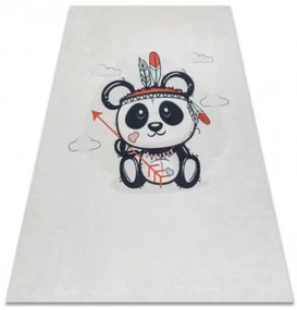 Koberec protišmykový BAMBINO 1129 Panda pre deti - krémový